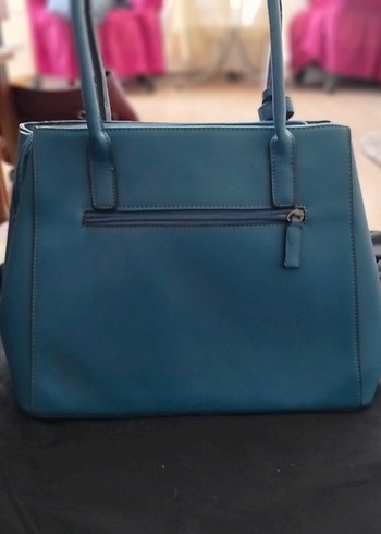 DAVİD JONES lacivert kol Çantası VE MANTAR TOPUK DERİ AYAKKABI - Görsel 2