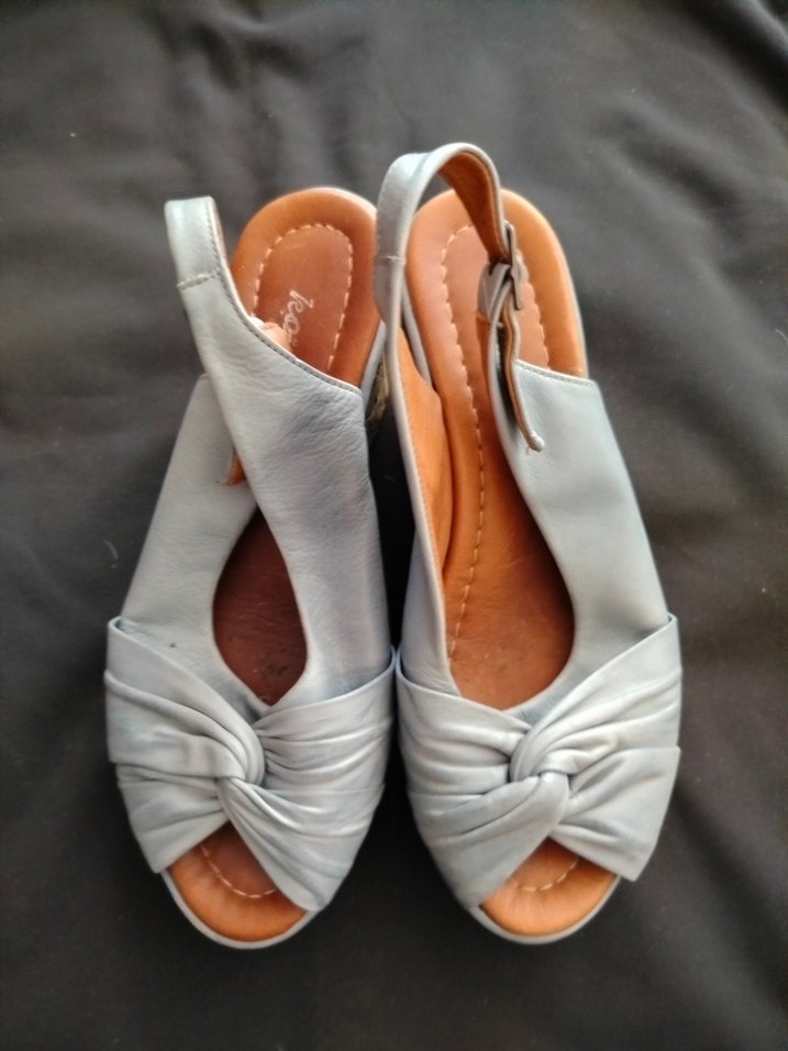 DAVİD JONES lacivert kol Çantası VE MANTAR TOPUK DERİ AYAKKABI - Görsel 5