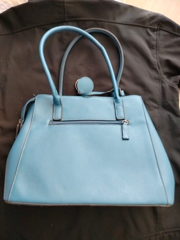 DAVİD JONES lacivert kol Çantası VE MANTAR TOPUK DERİ AYAKKABI - Görsel 4