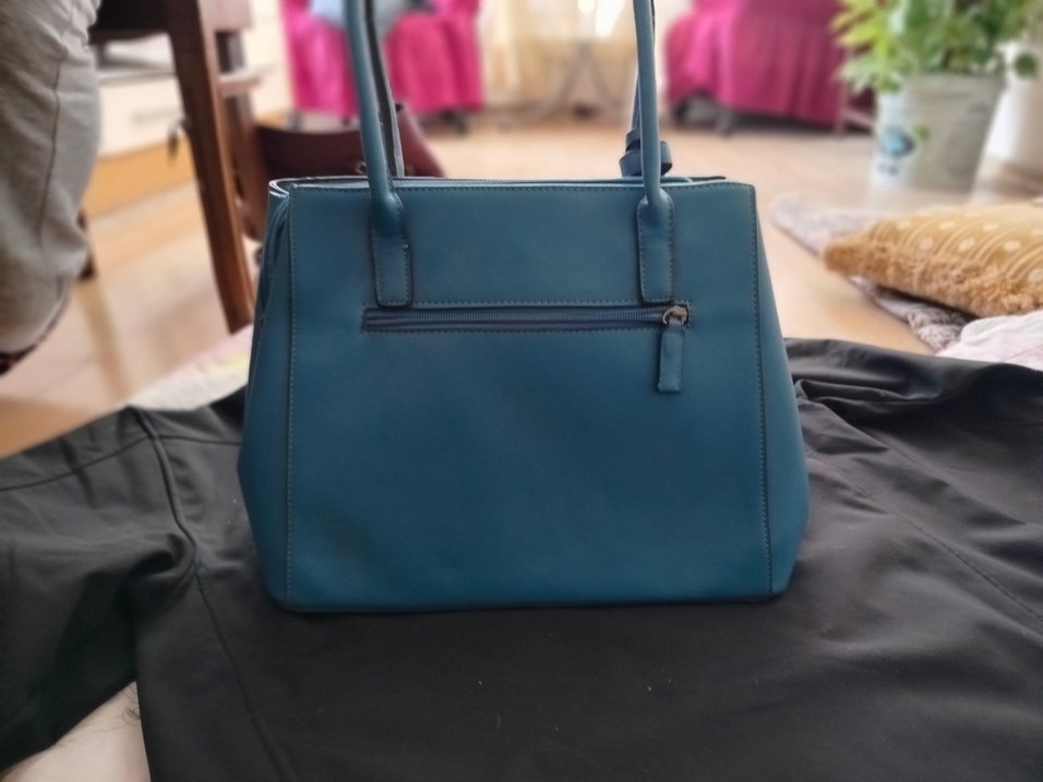 DAVİD JONES lacivert kol Çantası VE MANTAR TOPUK DERİ AYAKKABI - Görsel 2