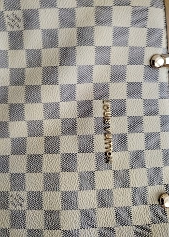 Bej Kare Desenli Deri Kadın Çanta - Görsel 3