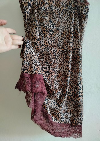 Leopar Askılı Mini Gecelik ve tangası takım alırsanız fiyat alın - Görsel 2
