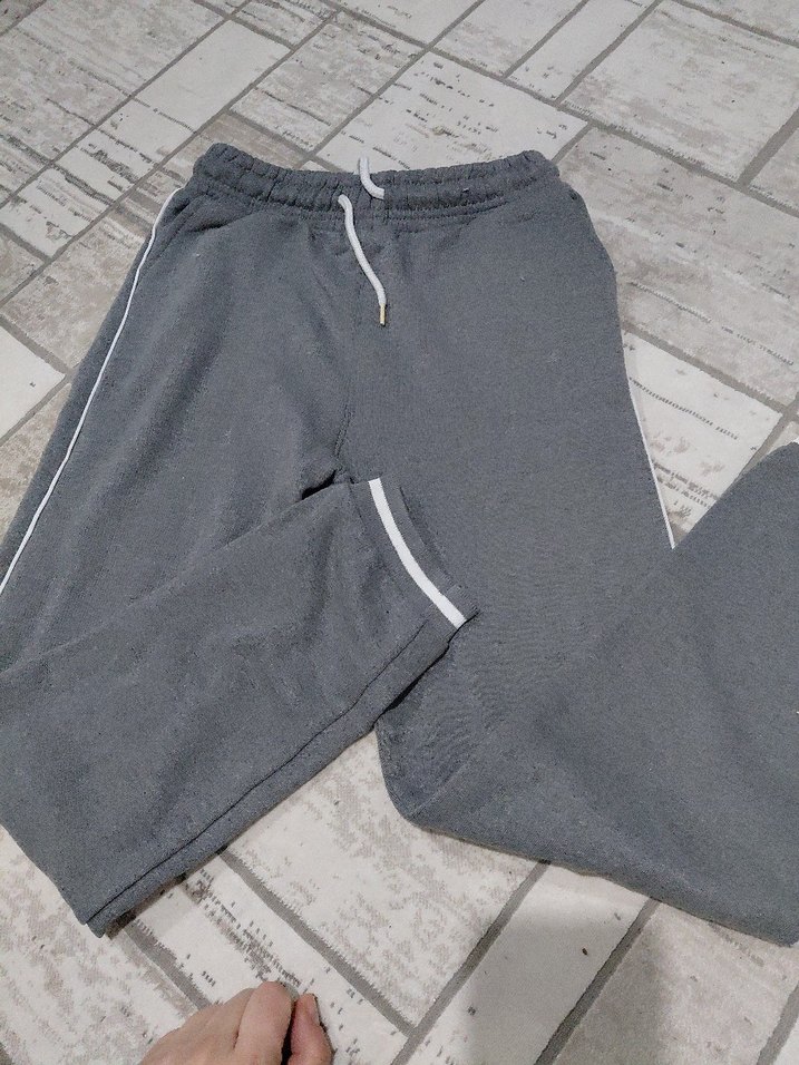 Gri Erkek Rahat Kesim Eşofman Altı - Görsel 2