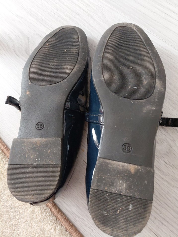 Kızlar için Koyu Mavi Tokalı Babet - Görsel 4