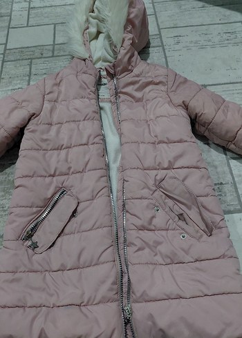 Kız Çocuk Pembe Fermuarlı Mont - Görsel 5