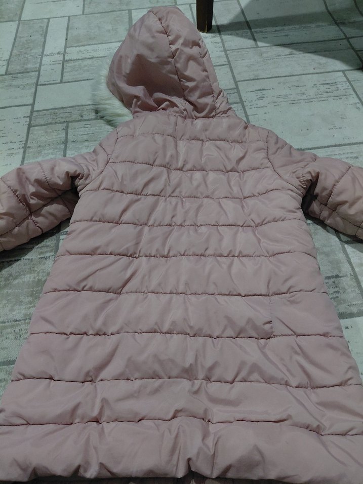 Kız Çocuk Pembe Fermuarlı Mont - Görsel 4