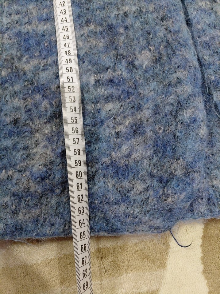 Bohem Gri Mavi Örgü Kadın Yelek - Görsel 4