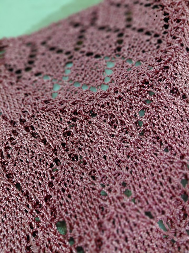 Pembe V Yaka Örgü Kadın bluz - Görsel 3