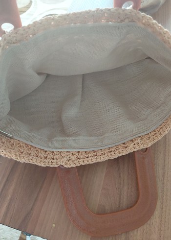 Bej Örgü Detaylı Bohem Kadın Çanta - Görsel 3