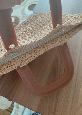 Bej Örgü Detaylı Bohem Kadın Çanta - Görsel 2