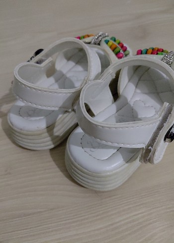 Boncuk Detaylı Renkli Kız Çocuk Sandalet - Görsel 4