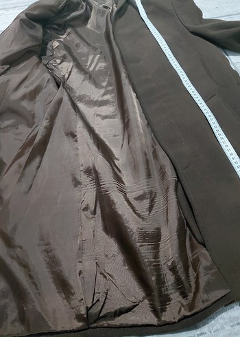 Düğmeli Kahverengi Erkek Kaşe kaban - Görsel 6