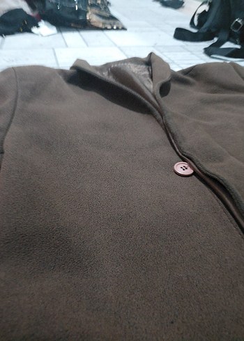 Düğmeli Kahverengi Erkek Kaşe kaban - Görsel 2