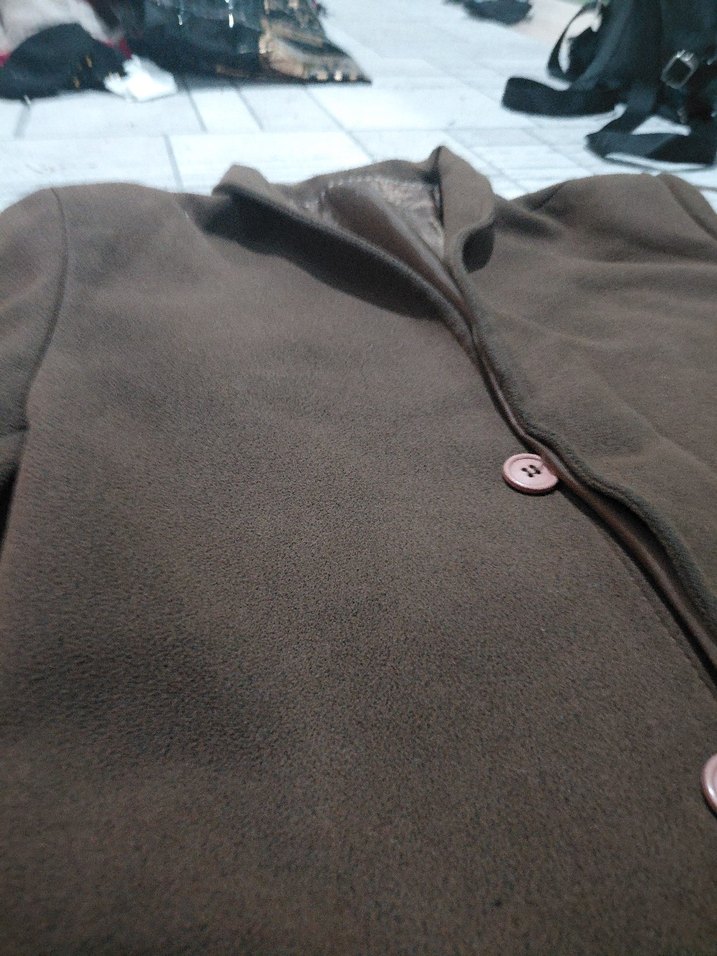 Düğmeli Kahverengi Erkek Kaşe kaban - Görsel 2