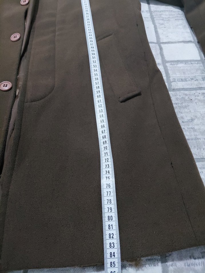 Düğmeli Kahverengi Erkek Kaşe kaban - Görsel 5