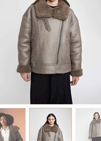 defacto Gri Deri Kadın Ceket mont - Görsel 9