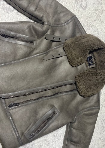 defacto Gri Deri Kadın Ceket mont - Görsel 3