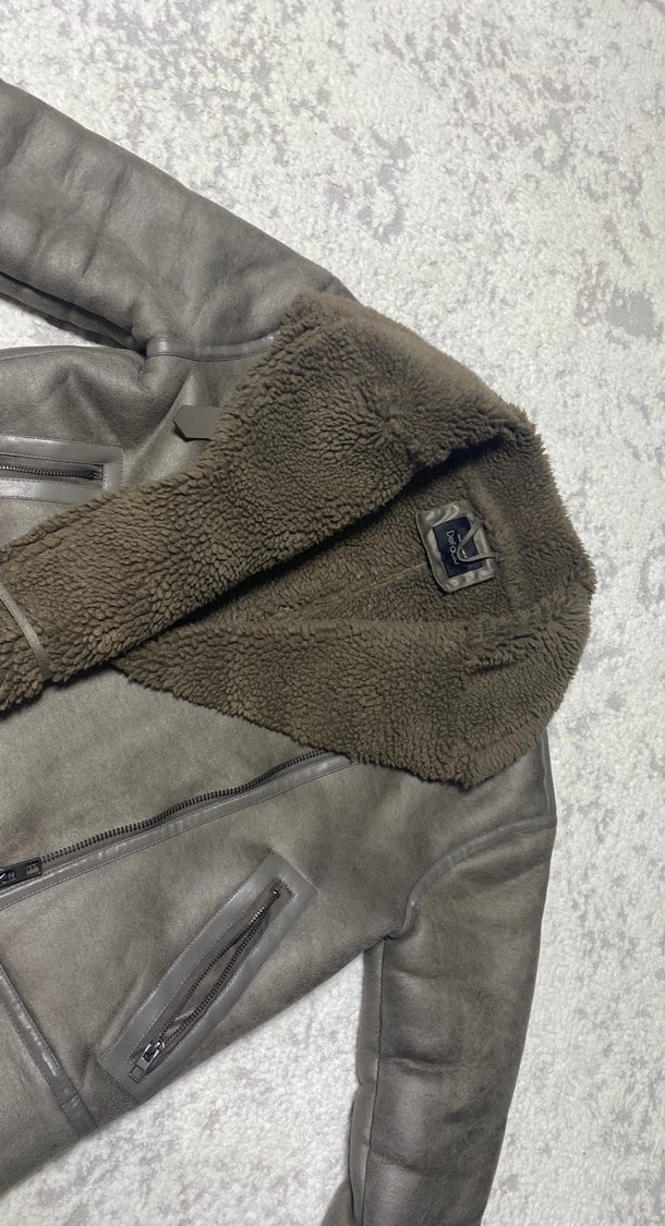 defacto Gri Deri Kadın Ceket mont - Görsel 4