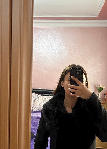 Siyah Kürk Yaka Kaban - Görsel 3