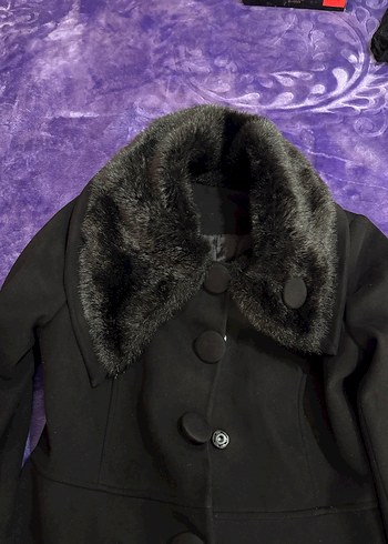 Siyah Kürk Yaka Kaban - Görsel 2