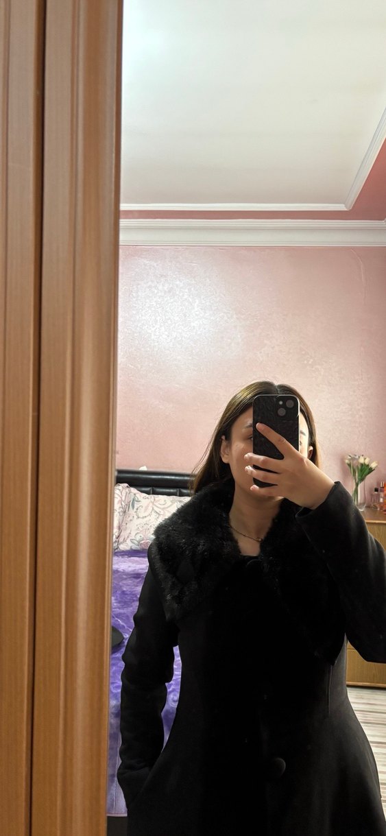 Siyah Kürk Yaka Kaban - Görsel 3