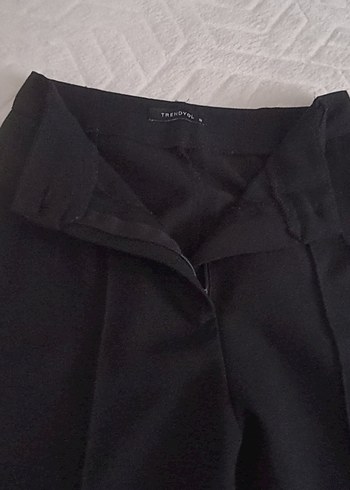 Siyah Midi Kumaş Kadın Pantolon - Görsel 2