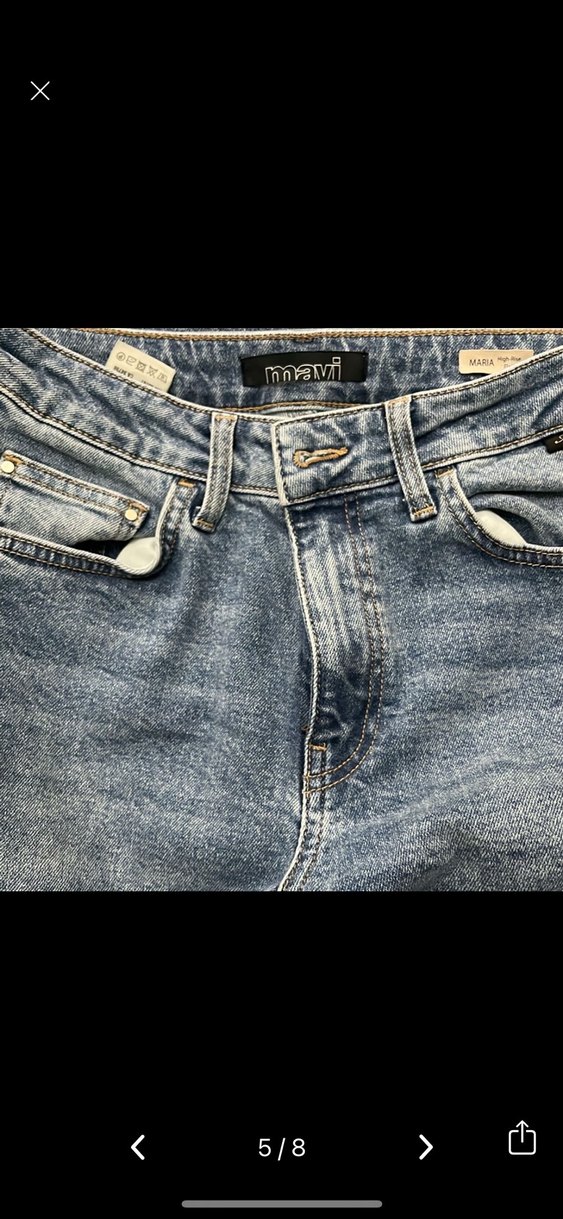 Mavi Regular Fit Midi Denim Kadın Jean - Görsel 3