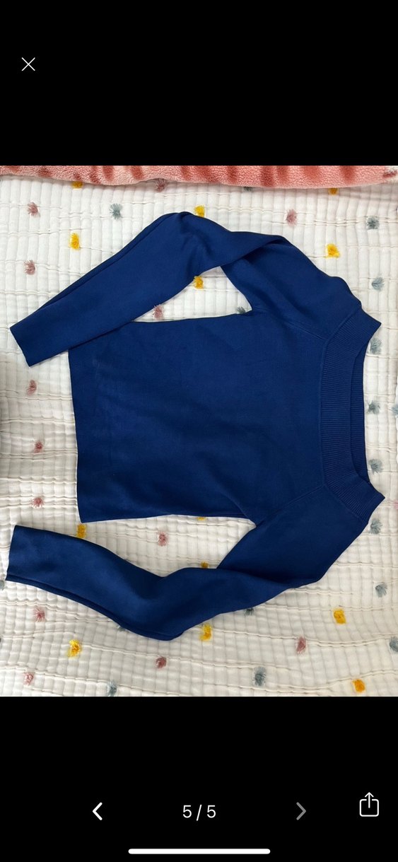 Mavi Denim Uzun Kollu Bluz pull bear marka L beden - Görsel 2