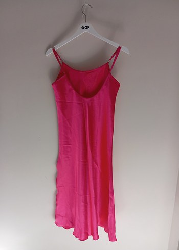 Uzun Çiçek Desenli Pembe Kadın Sabahlık - Görsel 3