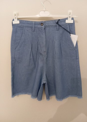 Gevşek Kesim Mini Kot Şort - Görsel 5