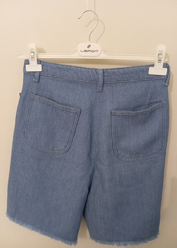 Gevşek Kesim Mini Kot Şort - Görsel 4