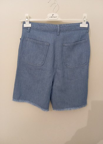 Gevşek Kesim Mini Kot Şort - Görsel 3