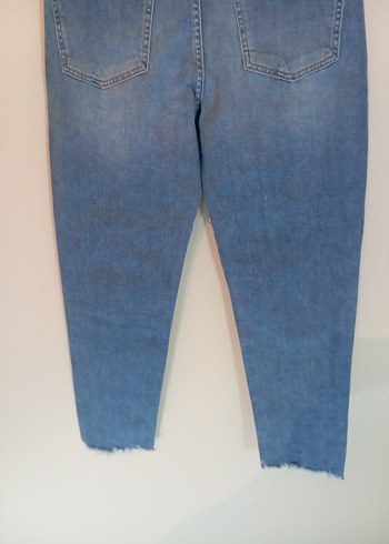 Mavi renk Kadın Denim Pantolon - Görsel 3