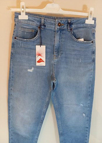 Mavi renk Kadın Denim Pantolon - Görsel 6
