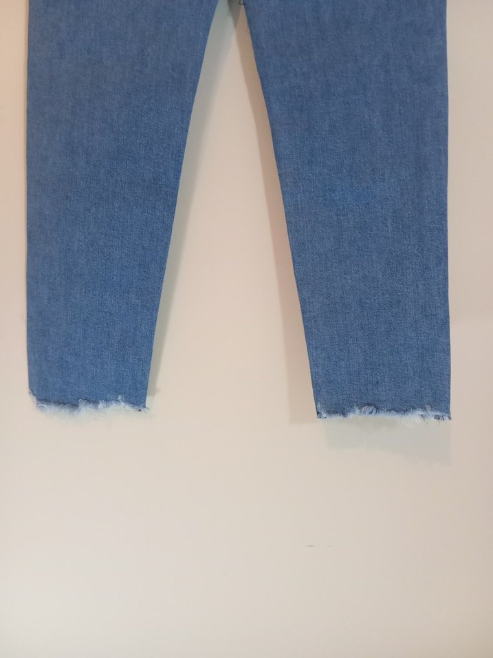 Mavi renk Kadın Denim Pantolon - Görsel 4