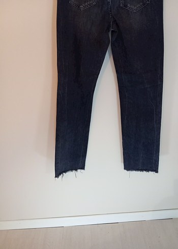 siyah Yırtıklı Kadın veya erken Denim Jean - Görsel 5
