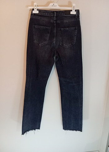 siyah Yırtıklı Kadın veya erken Denim Jean - Görsel 3