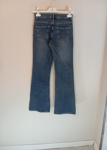 Gri Mavi Bol Kesim Midi Denim Kadın Jean - Görsel 2