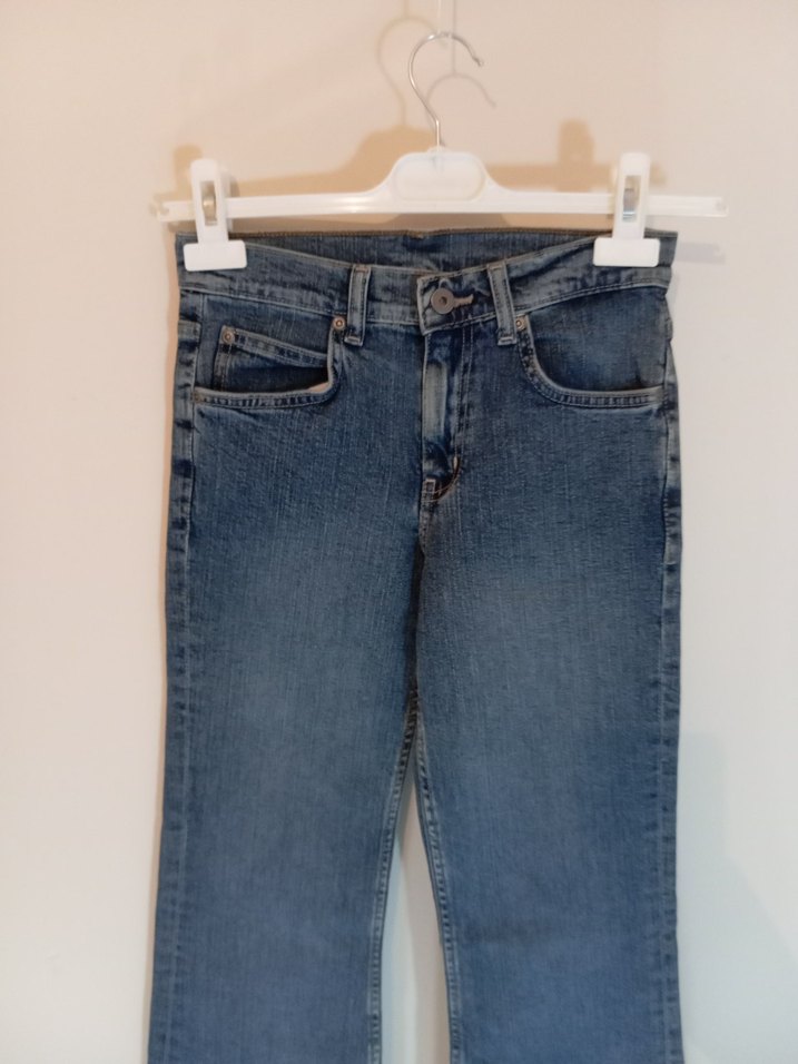 Gri Mavi Bol Kesim Midi Denim Kadın Jean - Görsel 5