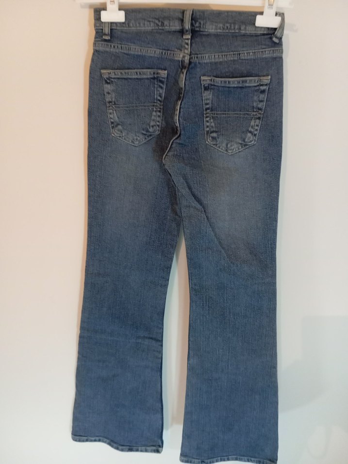 Gri Mavi Bol Kesim Midi Denim Kadın Jean - Görsel 3