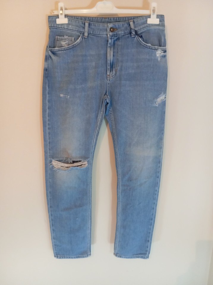 Mavi Bol Kesim Denim Pantolon - Görsel 2