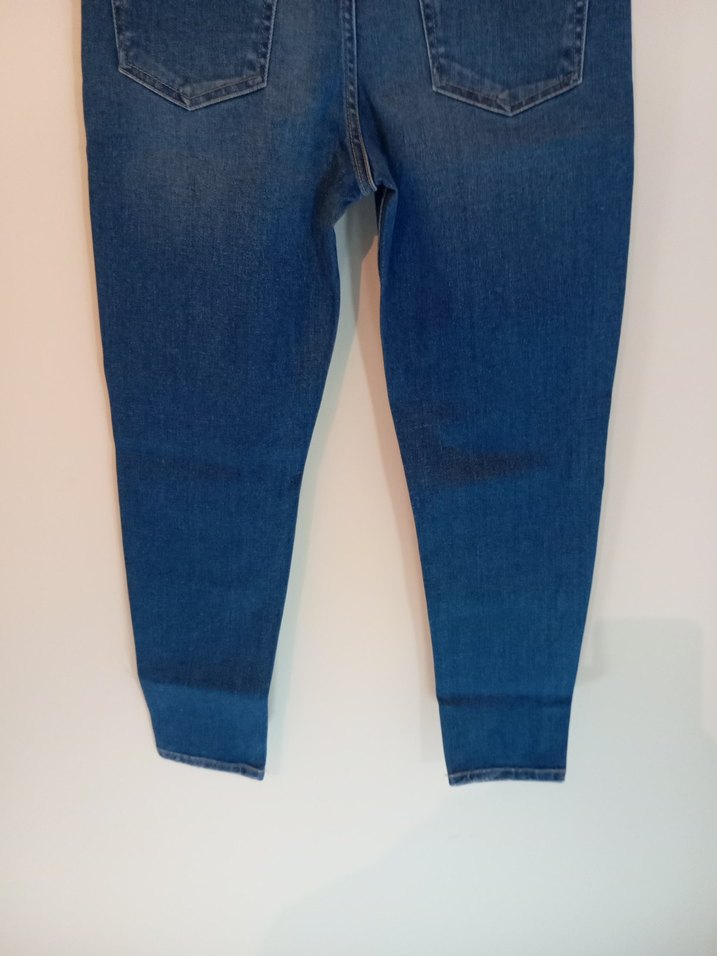 Kadın Mavi Bol Kesim Denim Midi Jean - Görsel 4