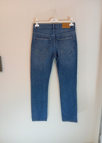 Kadın Bol Kesim Mavi Denim Jean - Görsel 3