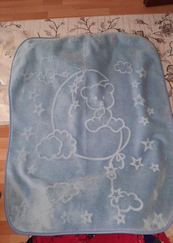 Nakışlı Mavi Bebek Battaniyesi - Görsel 2