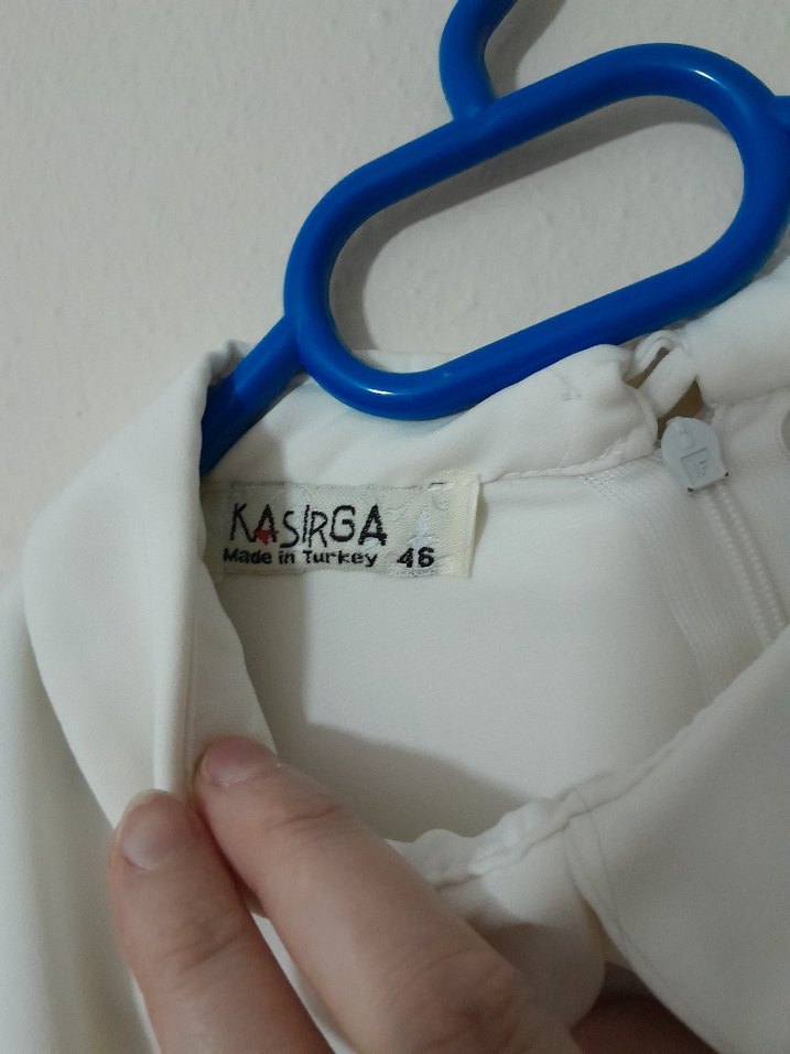 Kadın Beyaz Uzun Kollu Fırfırlı Gömlek - Görsel 4