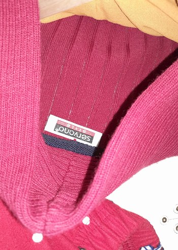 Bordo Uzun Kadın Hırka - Görsel 5