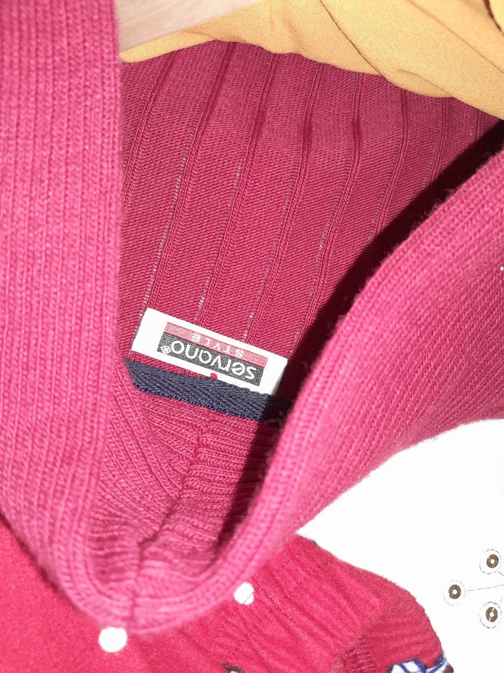 Bordo Uzun Kadın Hırka - Görsel 5