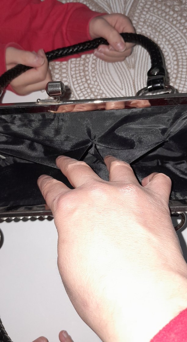 Siyah Parlak Yılan Desenli Deri Clutch Çanta - Görsel 4