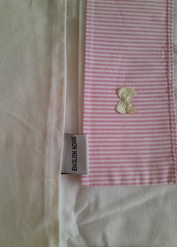 Nakışlı Beyaz Pastel Nevresim ve Çarşaf Takımı - Görsel 4