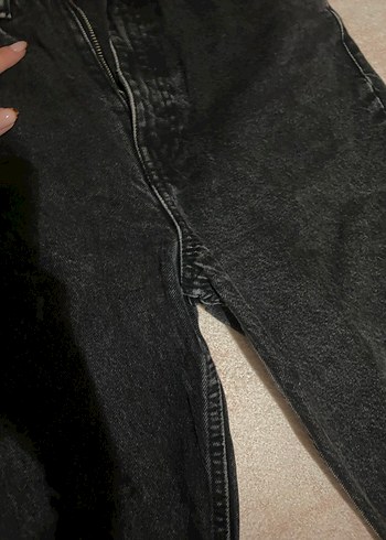 Siyah Normal Boy Mom Denim Kadın Pantolon - Görsel 5